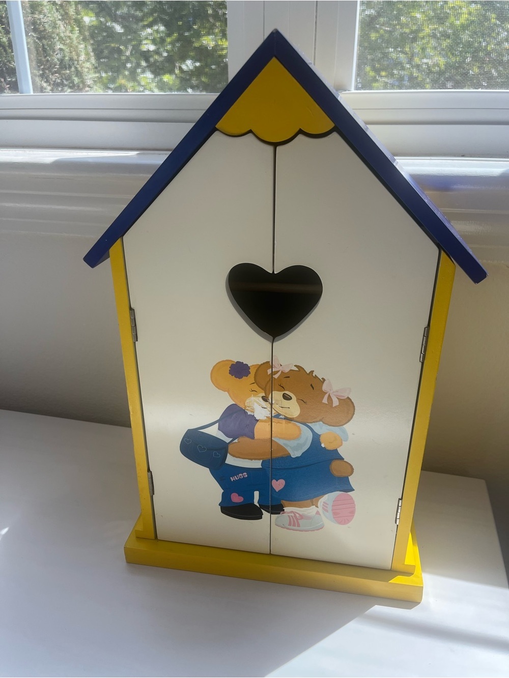 RARE Vintage Build-A-Bear Yellow and Blue Heart Door Toy Closet